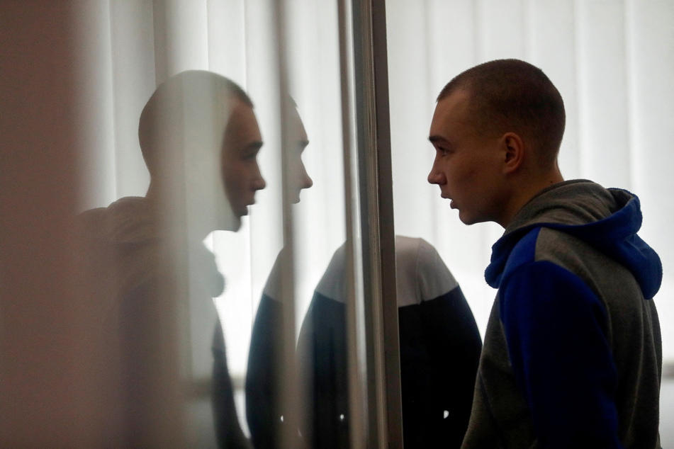 Vladimir Shishimarin hearing his sentence in a Kyiv court on Monday.