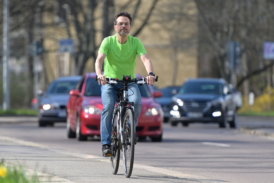 Bekannt ist Thomas Lörinczy in Chemnitz als Vorkämpfer für die Fahrradfahrer.