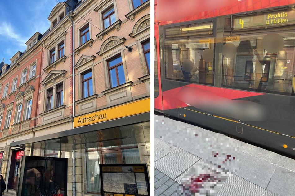 An der Haltestelle "Alttrachau" griff ein Mann (31) eine 29-Jährige an.