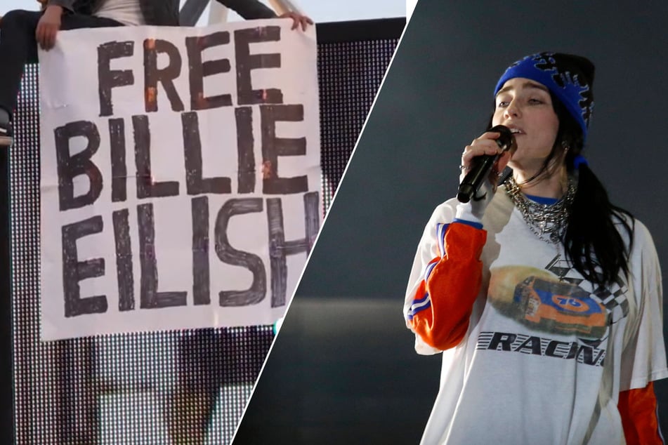 "Free Billie Eilish" sign sparks confusion in Los Angeles