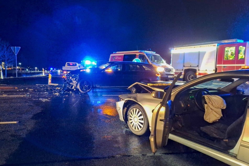 In Delitzsch kam es am Montagabend zu einem Unfall mit zwei Autos.