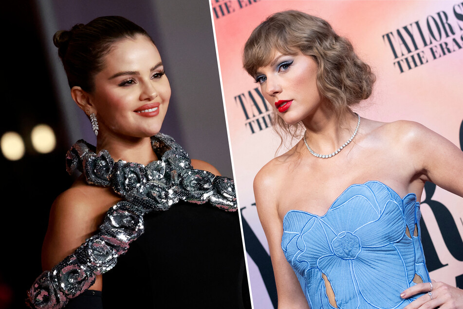 Selena Gomez (l) reunited with long-time pal Taylor Swift for dinner in New York City on Friday night.