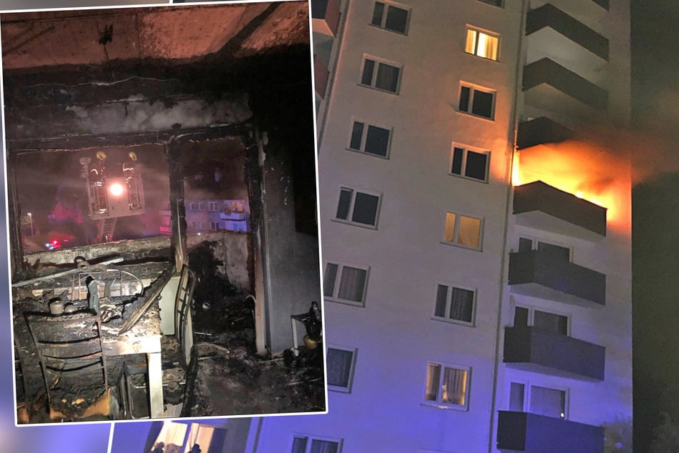 Balkon brennt lichterloh: Schaden in Höhe von 100.000 Euro!