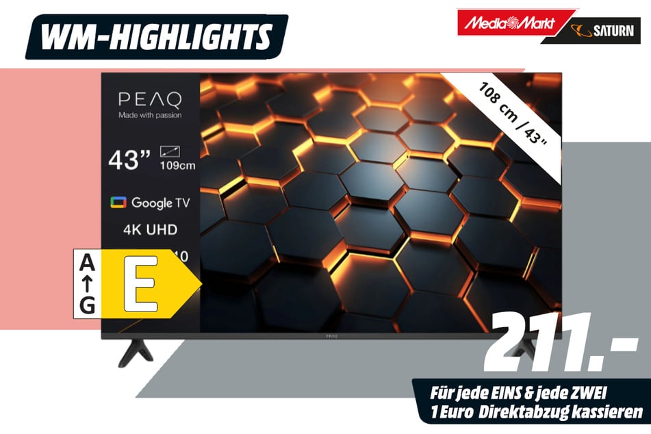 43-Zoll Peaq-Fernseher für 211 Euro (oder günstiger).
