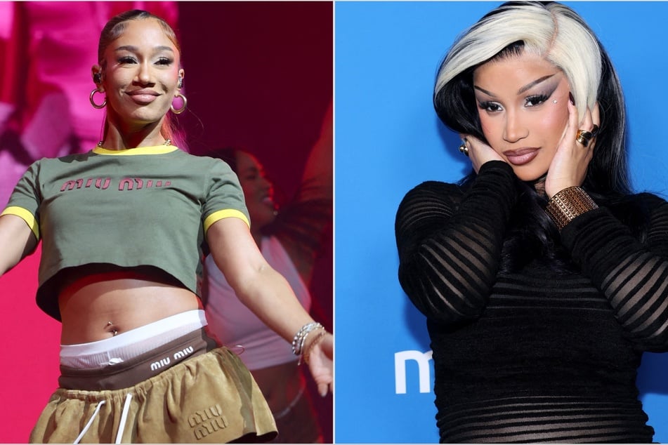 Cardi B (r.) didn't hold back her thoughts on her rivalry with BIA (l.) on X Spaces.