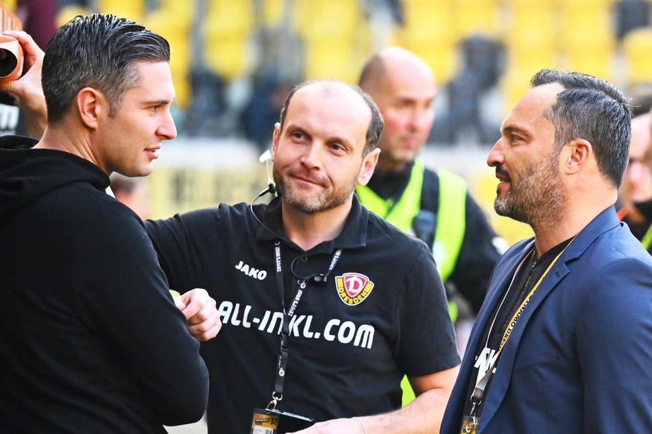 Stephan Zimmermann (38, v.l.), David Fischer (41) und Thomas Brendel (49): Bleibt am Ende nur Zimmermann aus dem Trio übrig?