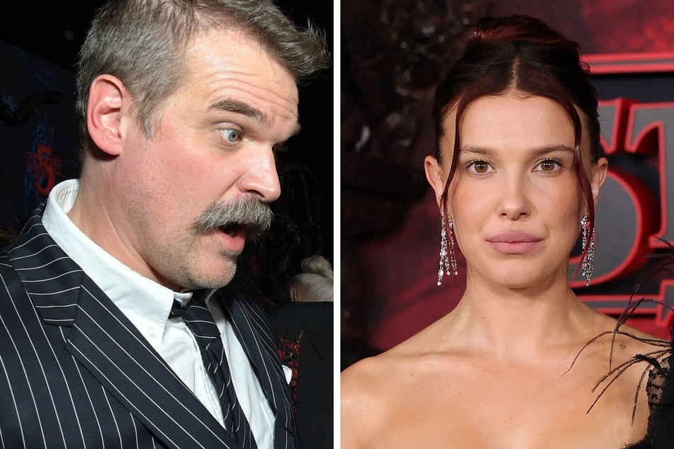 Millie Bobby Brown and David Harbour face off at Stranger Things red carpet after bullying complaint