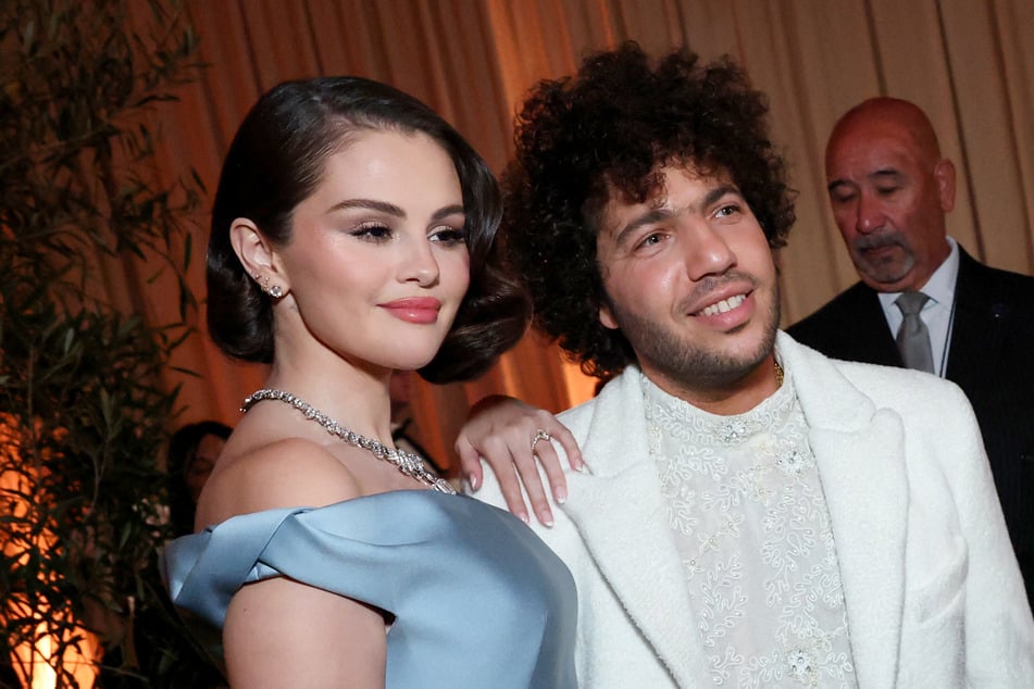 Selena Gomez (l.) and Benny Blanco announced their engagement last month.