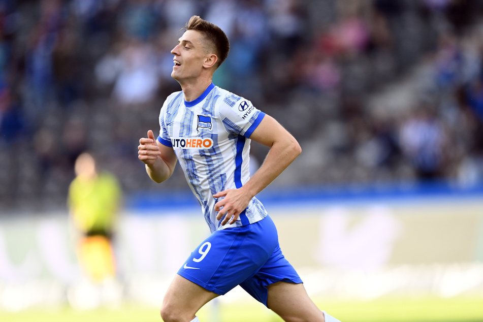 Krzysztof Piatek netzte für Hertha BSC gegen den SC Freiburg zum zwischenzeitlichen 1:1 ein.