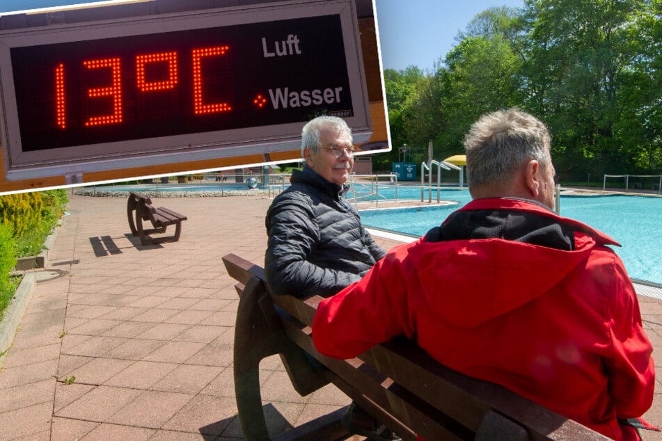 Chemnitz: Badespaß sieht anders aus! Bibber-Start in die Chemnitzer Freibad-Saison