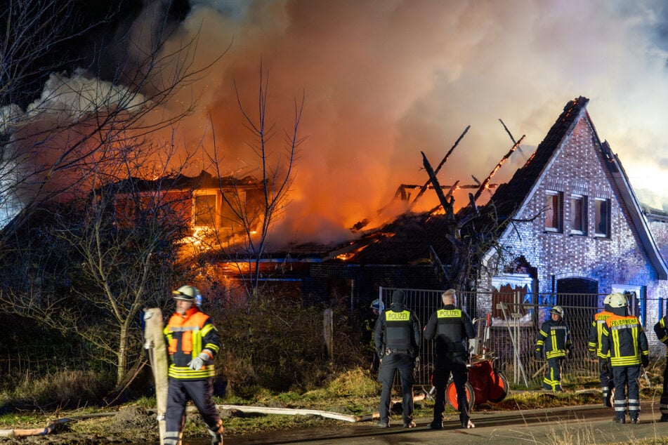 Das leer stehende Familienhaus brannte komplett aus.