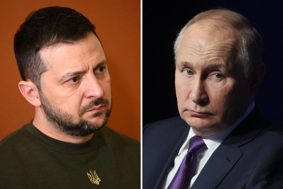 Ukrainian President Volodymyr Zelensky (l.) and Russian President Vladimir Putin (r.) have been embroiled in a bitter nearly three-year war.