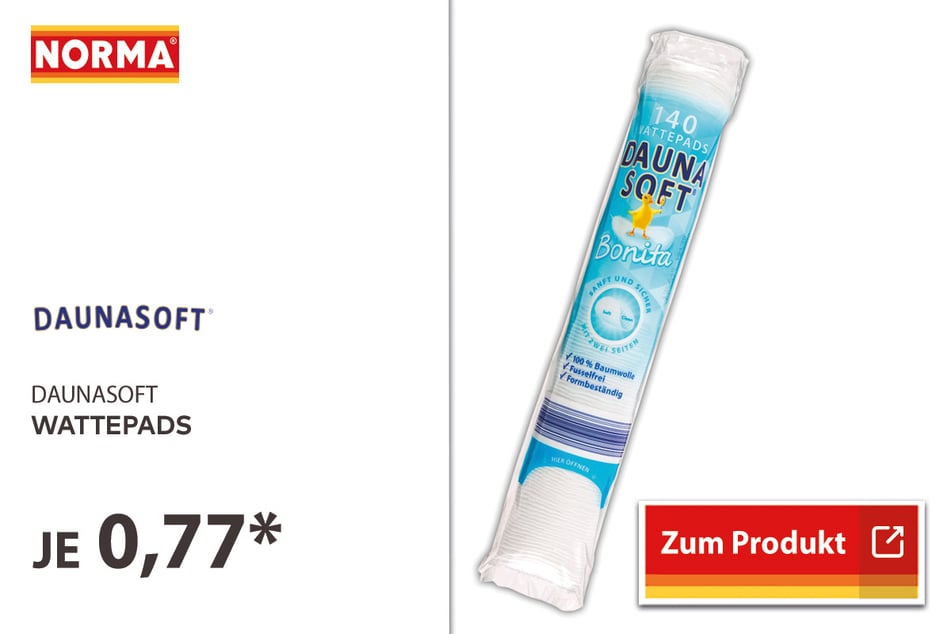 Wattepads für 0,77 Euro.