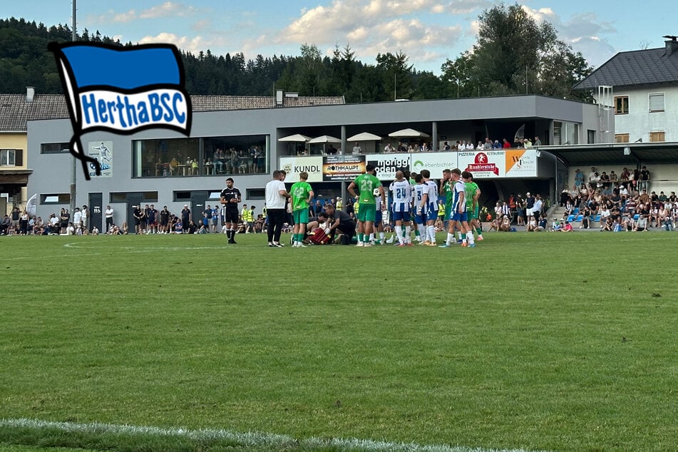 Hertha im Trainingslager: Testpiel-Sieg von Kopfverletzung überschattet