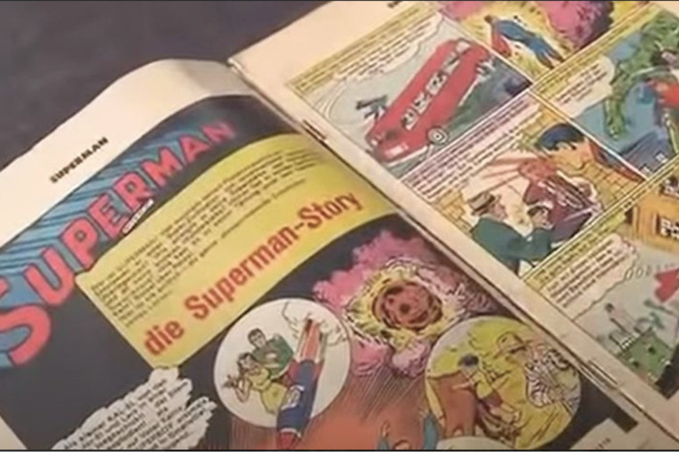 Verkäuferin Alexandra Rach möchte "Bargeld für Raritäten" Verkaufe ein altes Superman-Comicbuch.  Die deutsche Erstausgabe wäre rund 16.000 Euro wert.
