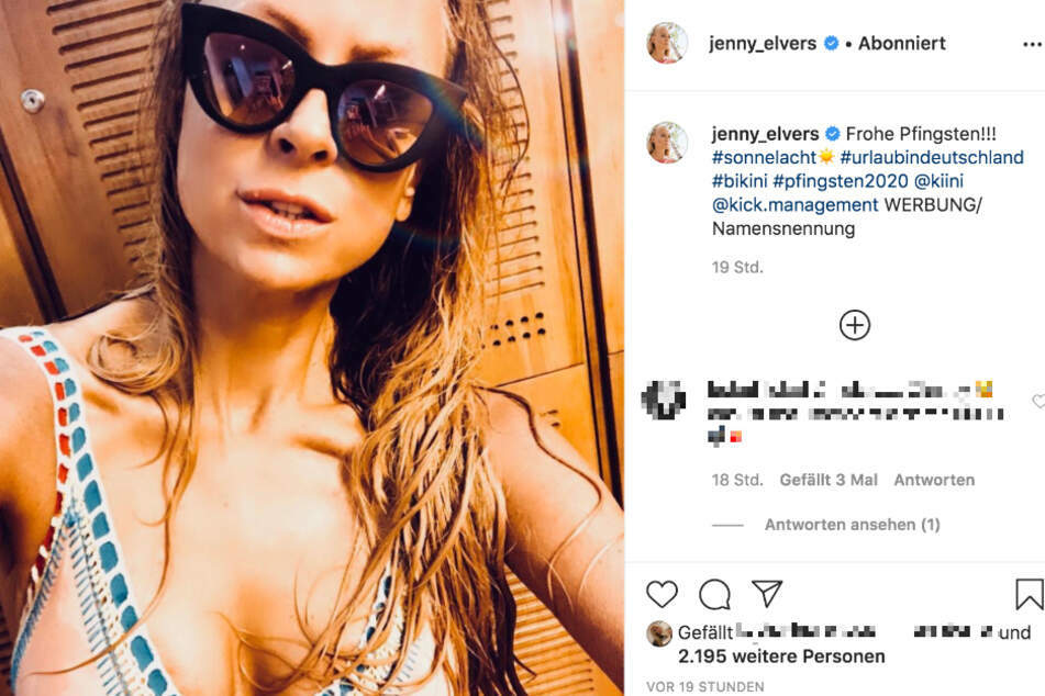 Auf Instagram postete Jenny ein sexy Bikini-Bild.