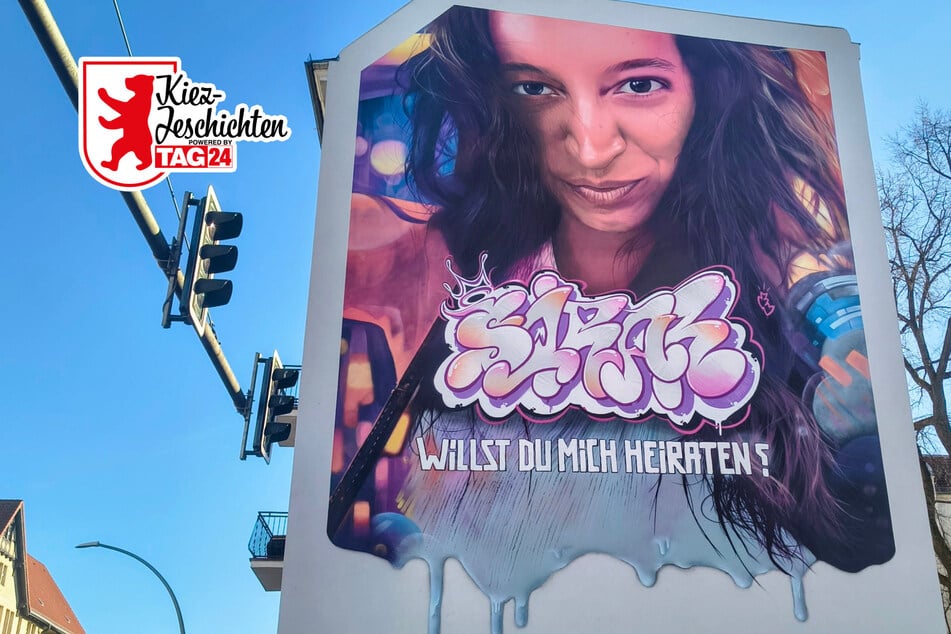 Berlin: Kiezblog: Ganz Neukölln liest mit! Heiratsantrag auf Hauswand sorgt für Aufsehen