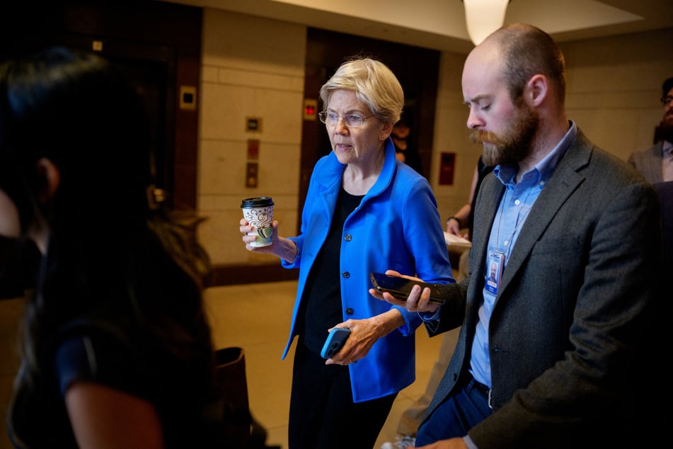 Massachusetts Senator Elizabeth Warren is being attacked by MAGA after taking a tumble on the Senate floor.