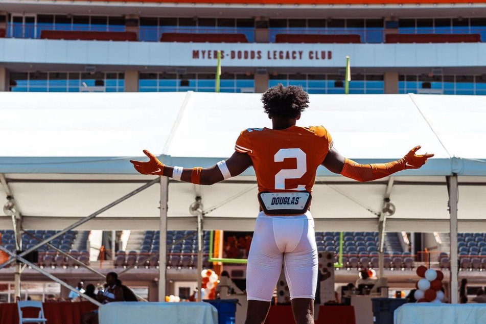 Safety Derek Williams at the Texas Memorial Stadium.