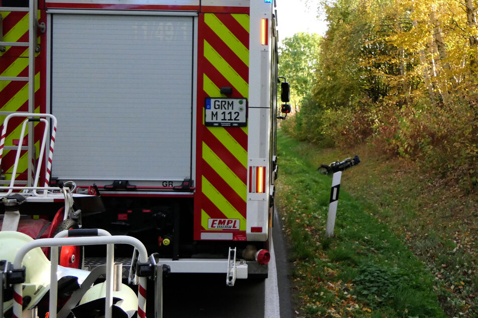 58-Jähriger bei Unfall nahe Grimma schwer verletzt: Er überschlug sich mit seinem Motorrad