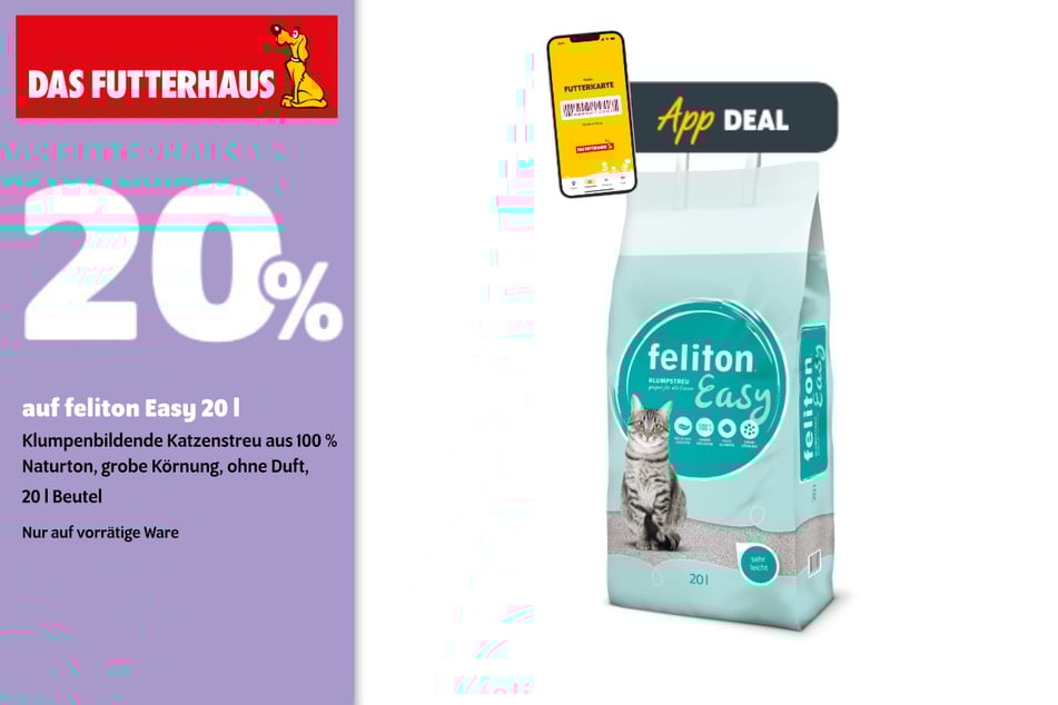 20 Prozent auf feliton Easy 20 l Klumpstreu für Katzen