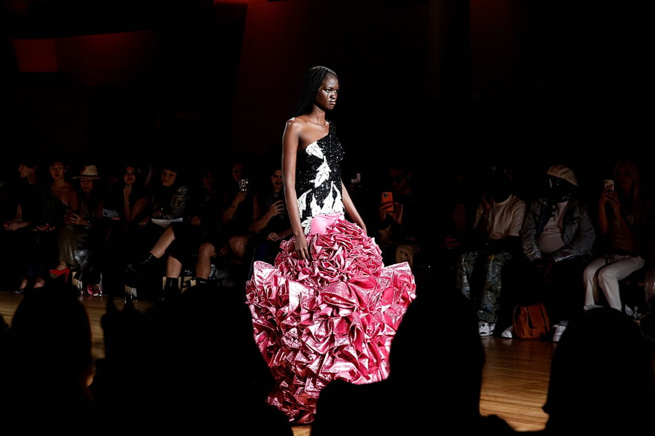 A model walks the runway at the Untitled&amp;Co fashion show during New York Fashion Week at The Altman Building on September 11, 2024 in New York City.