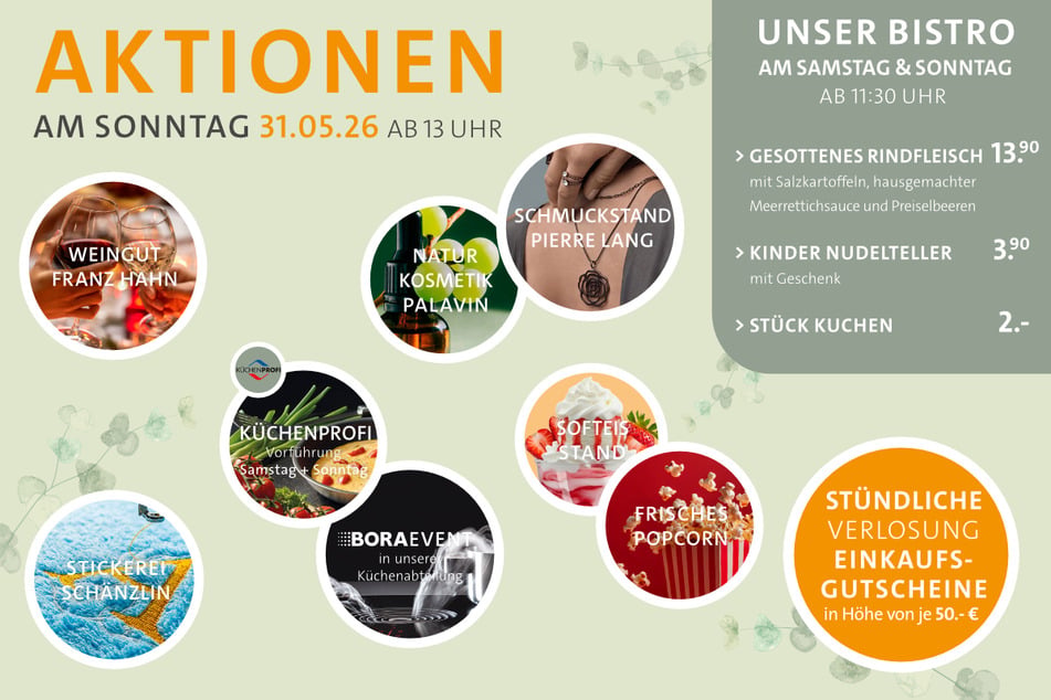 Kommt am Sonntag (31.5.) zu Möbel Ehrmann in Herxheim und seid bei den coolen Aktionen dabei.