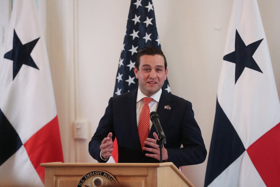 US Ambassador to Panama Kevin Marino Cabrera speaks during a news conference in Panama City on May 8, 2025.
