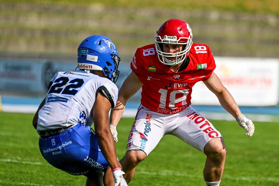 Defense Back Niklas Müller (22, r.) gewann mit den Potsdam Royals bereits zwei GFL-Titel.