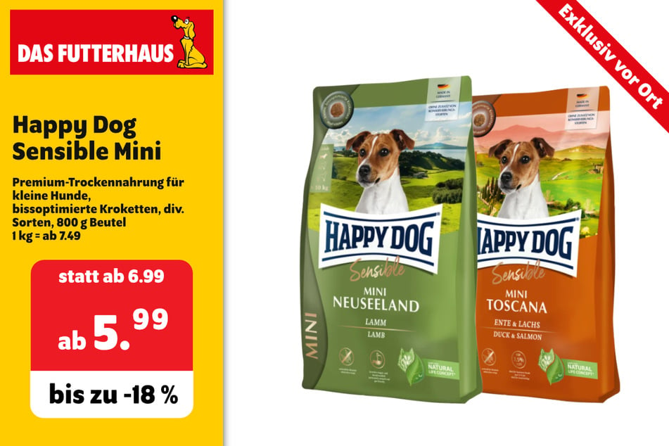 Happy Dog Sensible Mini Trockennahrung für Hunde