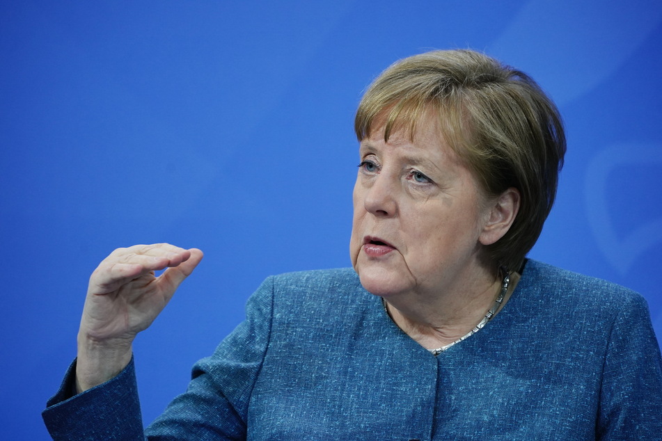 Bundeskanzlerin Angela Merkel (66, CDU) spricht bei der Pressekonferenz nach dem Impfgipfel im Kanzleramt.