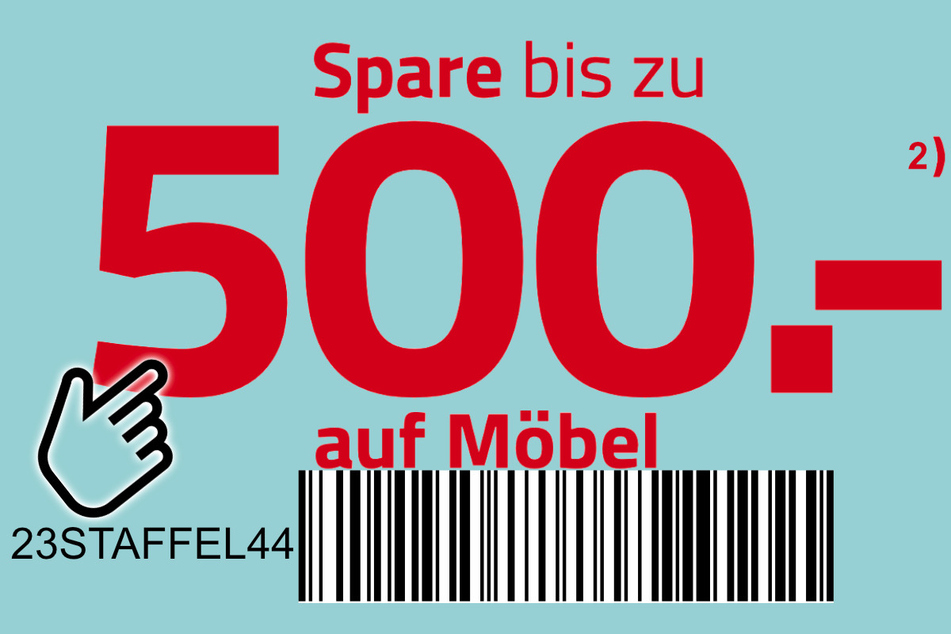 Barcode downloaden, an der Kasse vorzeigen und bis zu 500 Euro sparen.