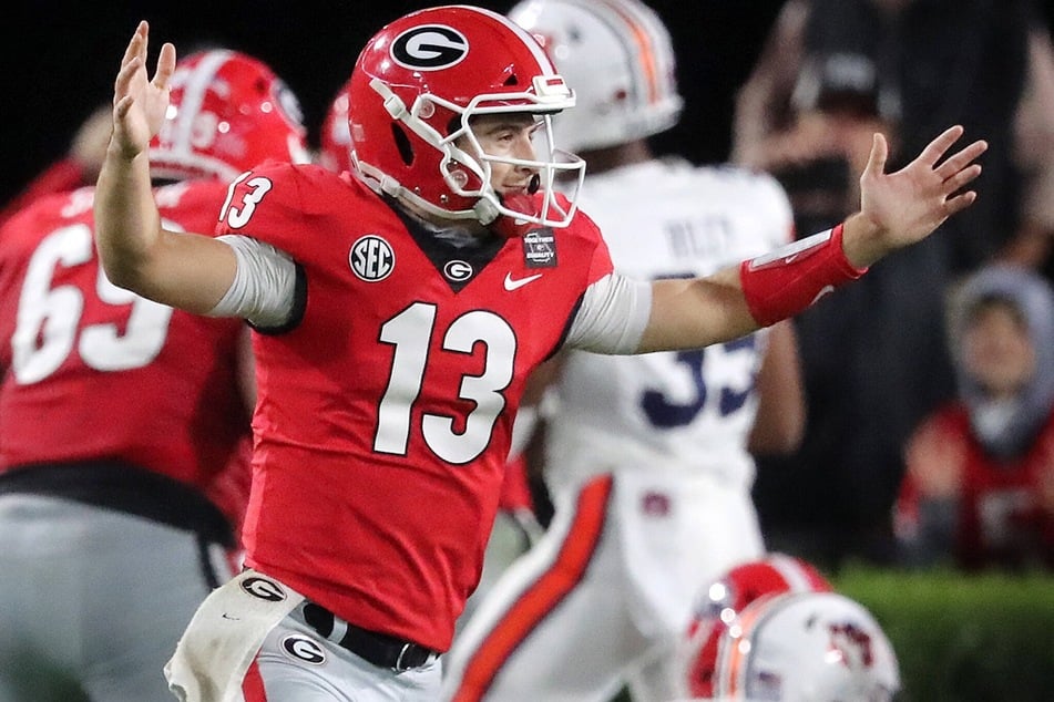 Stetson Bennett threw for three touchdowns in Georgia's win over Kentucky on Saturday.