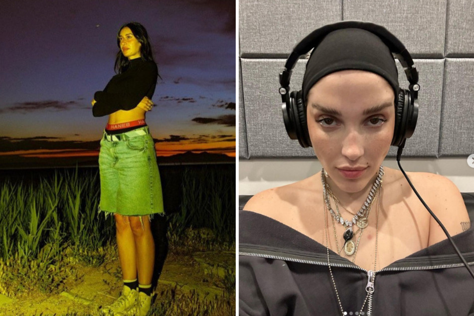 Julia Wolf (l.) is set to drop her newest punk-rock single Wishbone on Thursday, and 28-year-old singer-songwriter ELENA ROSE is set to drop her own fiery track, Natural Pretty.