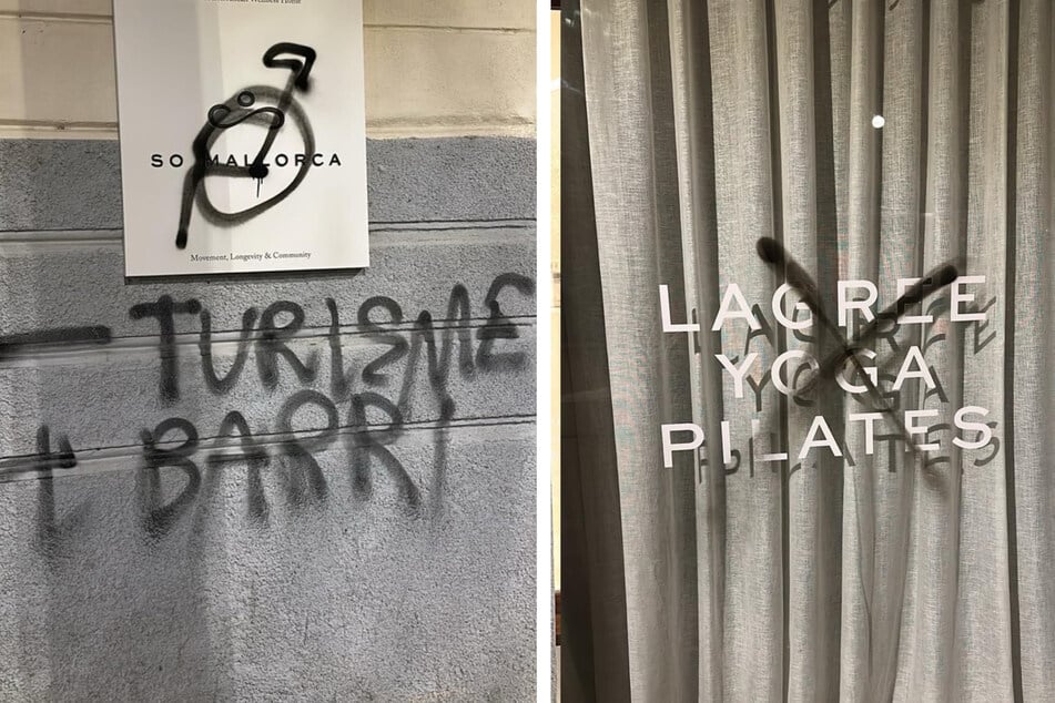 Nur einen Tag nach der Eröffnung wurde die Fassade des Studios mit Graffiti beschmiert.