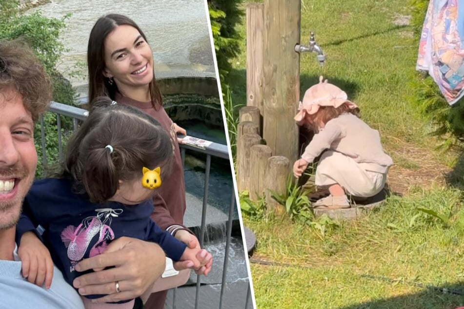 Renata und Valentin Lusin (38) verbringen mit Töchterchen Stella (1) viel Zeit an der frischen Luft.
