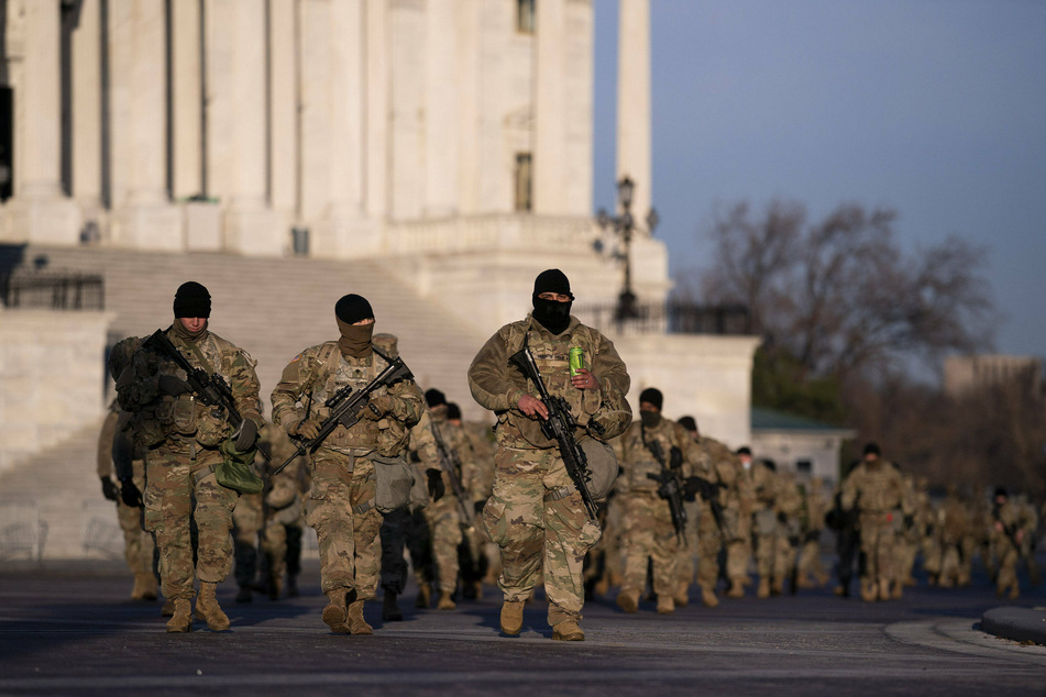 4,900 National Guard troops remain in Washington DC through March 12.