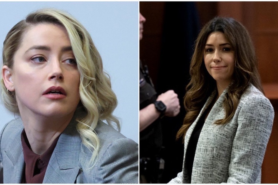 Amber Heard (l.) was again cross-examined by Depp's lawyer Camille Vasquez (r.), who grilled the actor during the court battle.