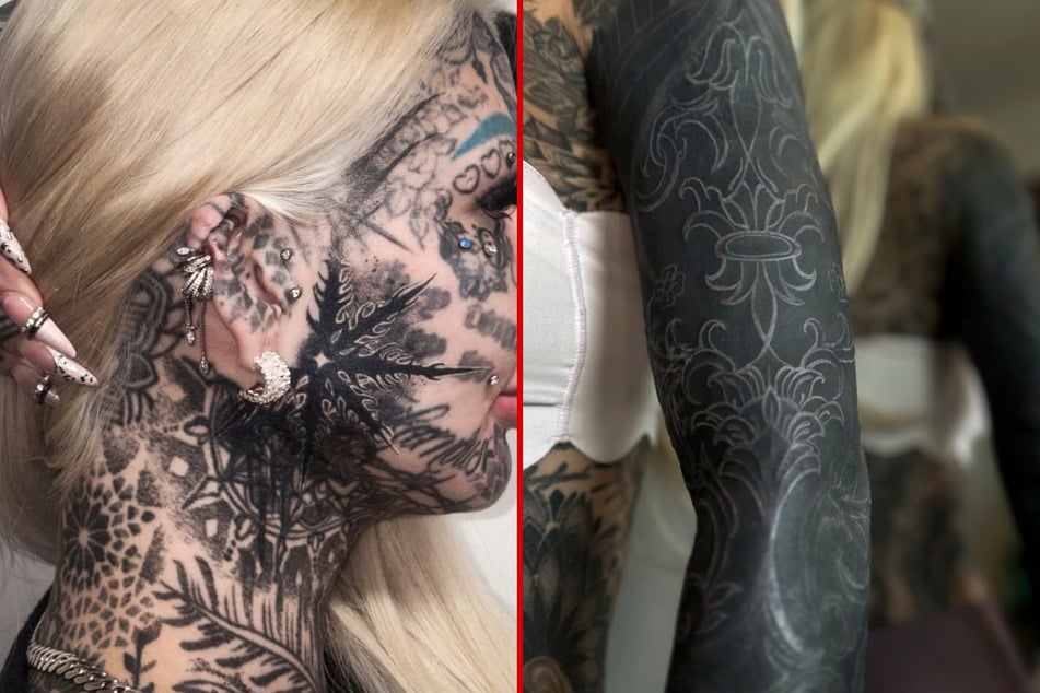 Aussie ink addict Amber Luke has covered her entire body in radical tattoos and extreme body modifications.