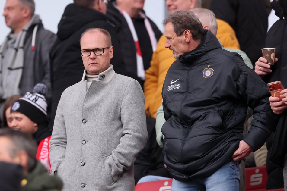Präsident Thomas Schlesinger (53) und Sportvorstand Jens Haustein (58) haben es in der Hand, wie es beim FCE weitergeht.