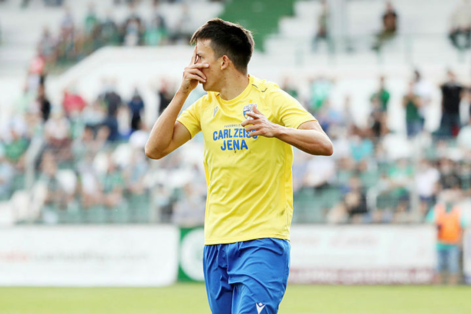 Pasqual Verkamp traf in der 17. Minute zum 1:0 für den FC Carl Zeiss Jena.