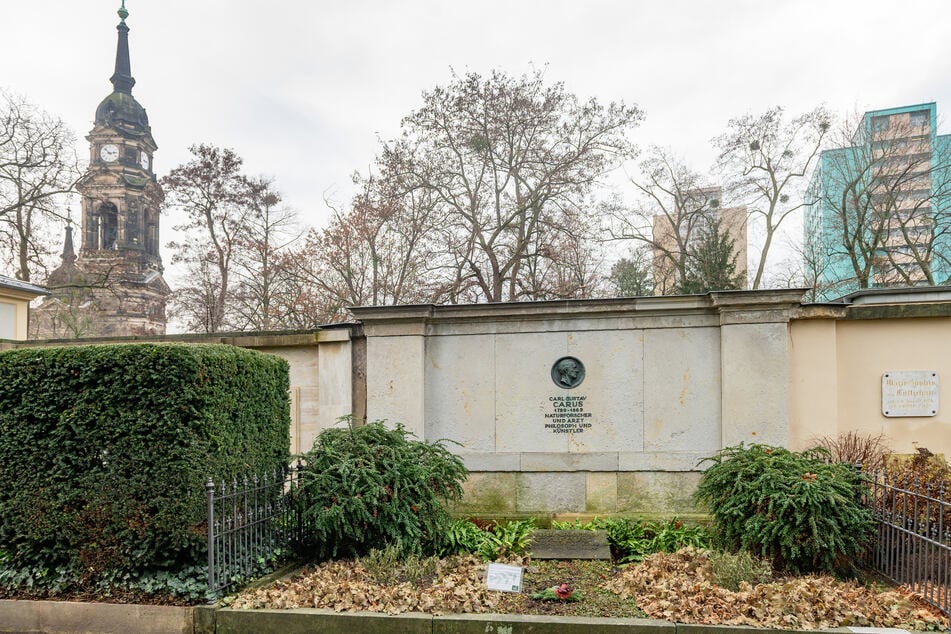 Das Grab von Carl Gustav Carus befindet sich auf dem Trinitatisfriedhof in der Dresdner Johannstadt.