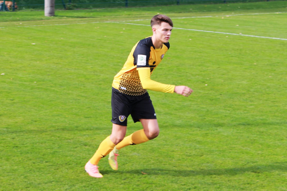 U19-Kapitän und Abwehrchef Lorenz Hollenbach traf für Dynamo zur Führung und durfte am Ende mit seinem Team einen Auswärtscoup feiern. (Archivfoto)
