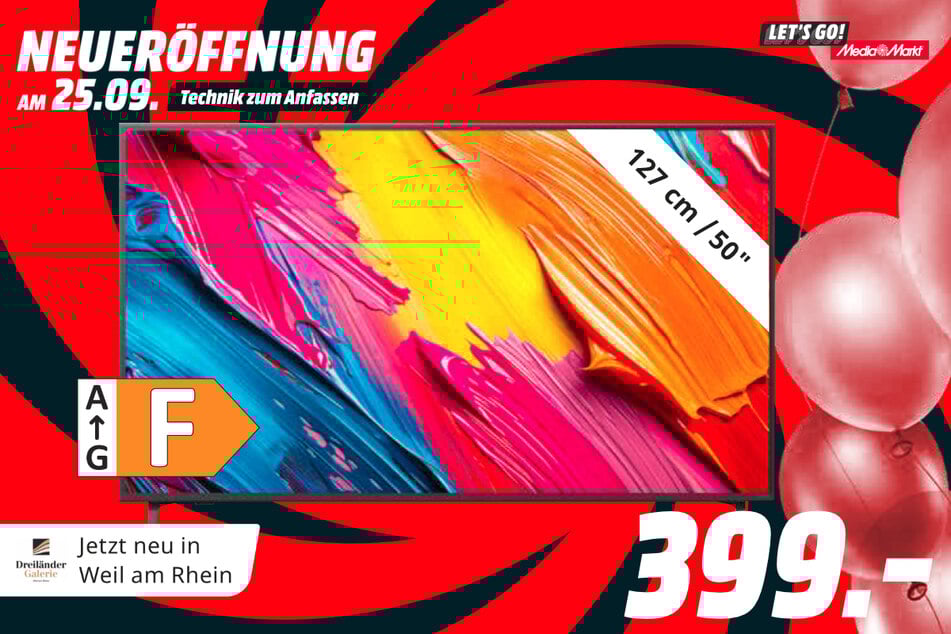 50-Zoll LG-Fernseher 50QNED70A6A für 399 Euro.