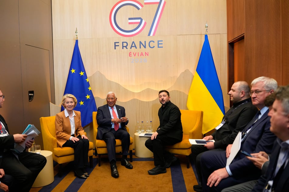 Die G7-Staaten haben deutlich gemacht, dass sie geschlossen hinter der Ukraine stehen. Präsident Selenskyj (48) freut das.