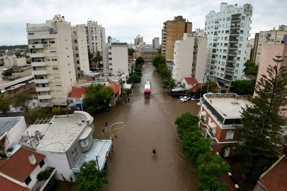 Streets, houses and hospitals were flooded.