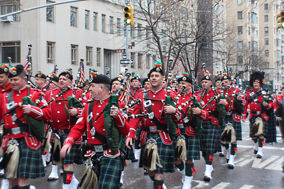 The parade continued going north on Fifth ave., along the East side of Central Park.