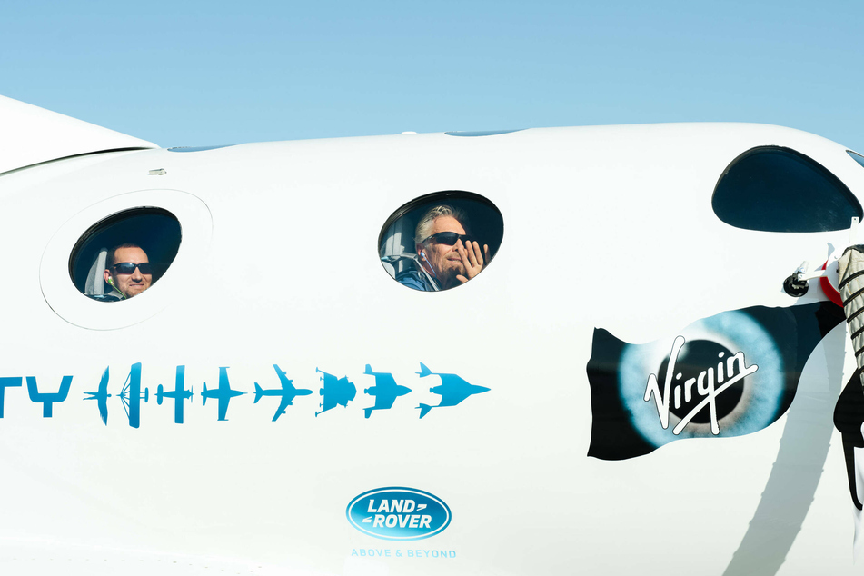 The Virgin Atlantic crew went into space in July, with founder Sir Richard Branson (r.) on board.