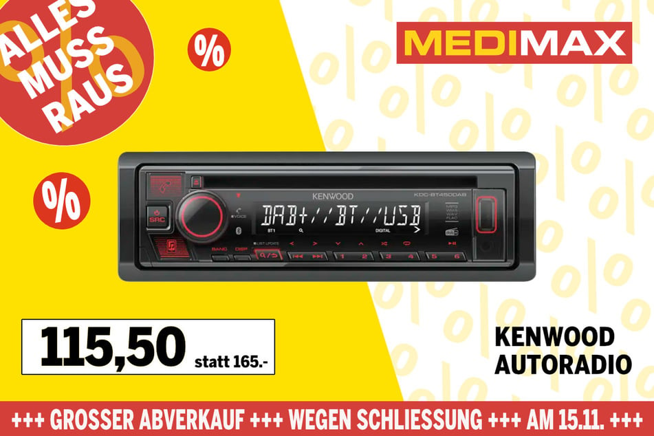 Kenwood-Autoradio für 115,50 Euro.