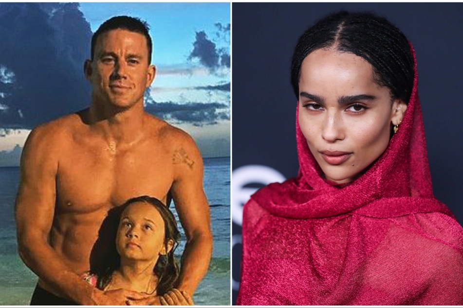 According to outlets, Zoë Kravitz (r) is building a relationship with Channing Tatum's (l) daughter, Everly amid their budding romance.